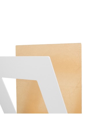 DALIA * APLIQUE CUADRADO 12W - ORO + BLANCO